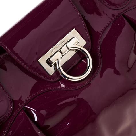 Bordeaux patent leather bag 